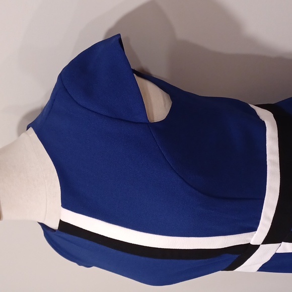 ABS Silver Label Colour Block Fitted Sheath Office Dress- Sz. 6 - Picture 7 of 10